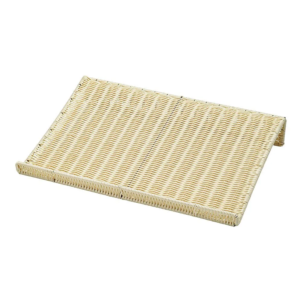 62-6581-11　Resin Horizontal French Pan Stand Shallow Type (White)