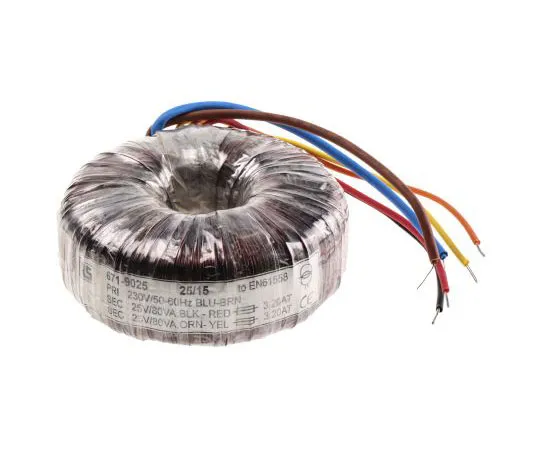 63-7670-85　2输出环形变压器，160VA,2×25V交流变压器　671-9025