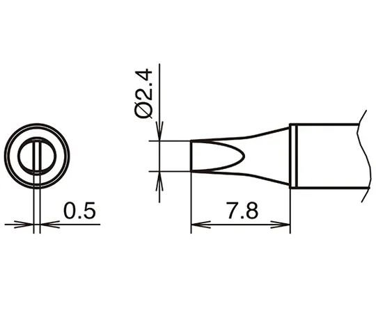 68-2220-61　Trowel Tip 2.4D Type 350°C For FX-1001　T31B-03D24