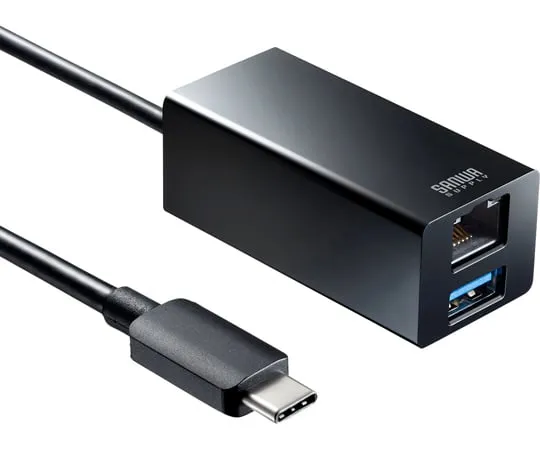 67-9330-93　USB Type-C Gigabit LAN Adapter with USB Hub　USB-3TCH33BK