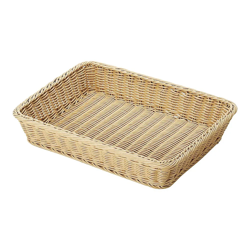 62-6582-60　PP Bakery Basket Square Deep Type 40 Ivory　WBS5201