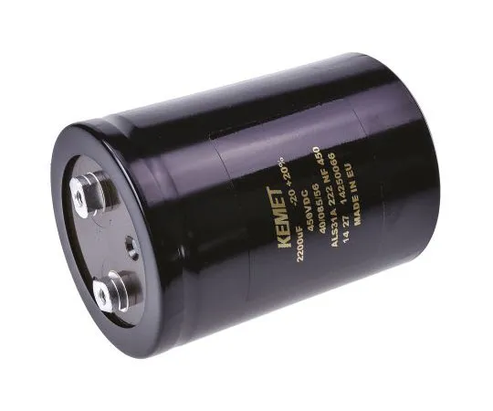 63-7517-16　凯美特2200μF450V直流铝电解电容器，螺柱安装尺寸77 x 105mm+85°C 77mm 105mm　ALS31A222NF450