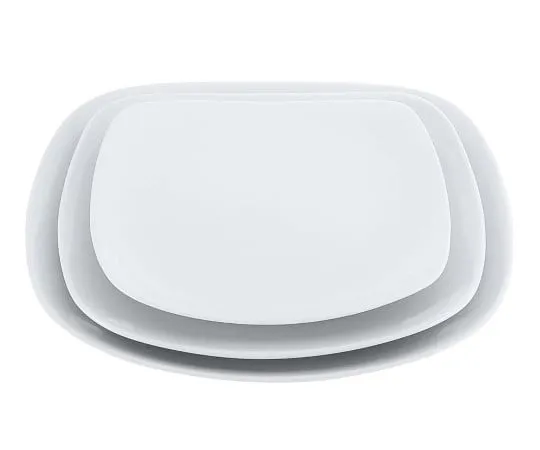63-7195-02　Porcelain Chinese-Western Dishes White Red-Angle Plate 22 cm　8179610