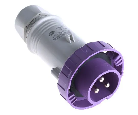 63-7665-58　RS PROIP67紫缆安装3P工业电源插头，额定16A、20→25 V　668-5385