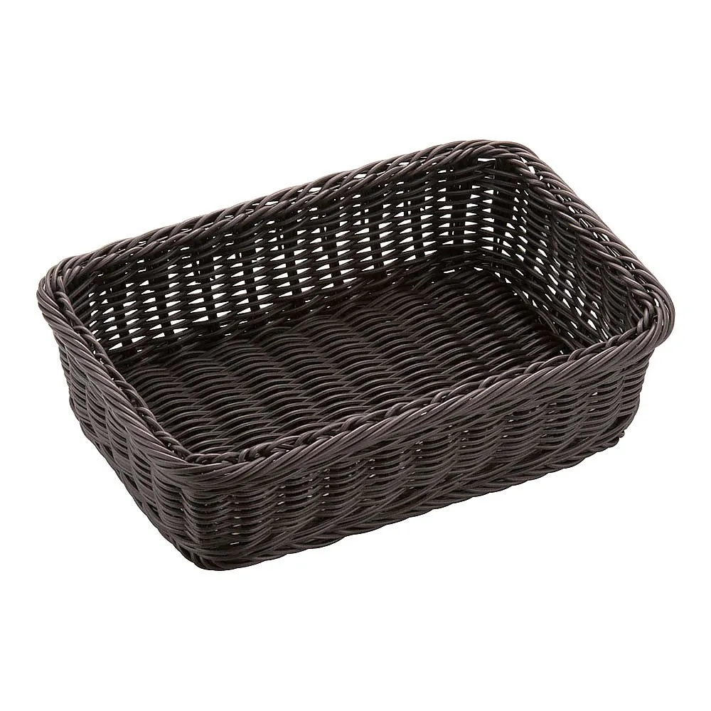 62-6581-78　Resin basket square type dark brown　91-077C