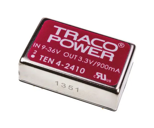 63-7500-88　TRACOPOWER 10 4 4W隔离直流-直流换流孔，电压在9→36 V直流，电压在3.3V直流　TEN 4-2410