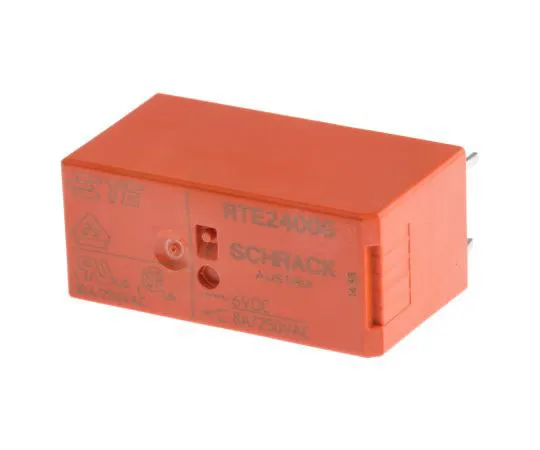 63-7679-84　TEConnectivityRT2DPDT非锁定继电器PCB安装，6V直流线圈，8A　RTE24006