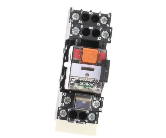 63-7586-61　TEConnectivitiPTDPDT非锁定继电器DIN导轨，230V交流线圈，12A　PT2S7TD0 6-1415074-1