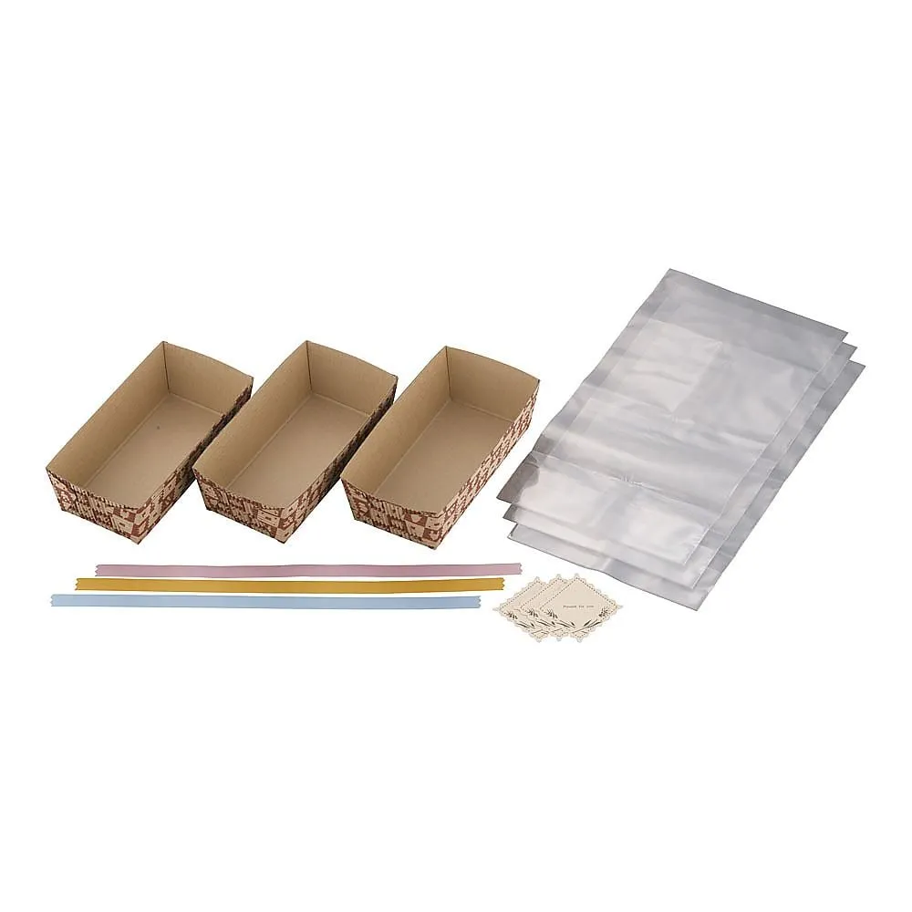 63-5722-10　Paper Pound Cake Type Set 3 Pieces Small　WPU4101