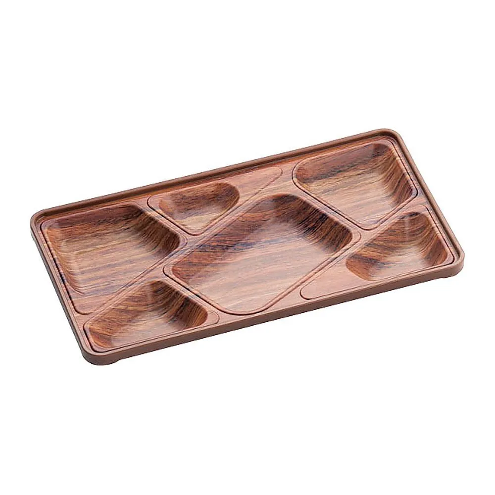 64-4202-34　polypropylene lunch plate mahogany　FN-5