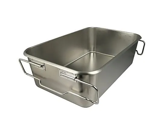 67-2402-64　18-8 School Lunch Tray/Transport Type Half Curl Flange Type Stacking Handle with Polishing Approx. 36 L　SH-6038-7F