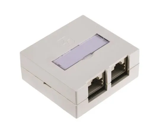 63-7518-84　RS PRO倾角Cat62WAYRJ45表面安装插座，STP 防护面罩型　387-3924