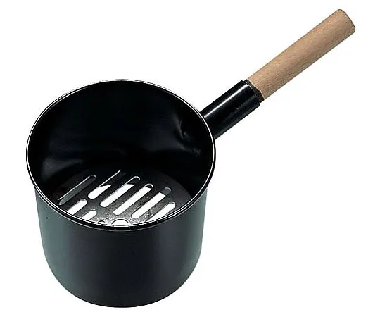 62-6504-03　Wooden Handle Iron Jumbo Fire Cooker (w/Iron Plate) Mini 15 cm