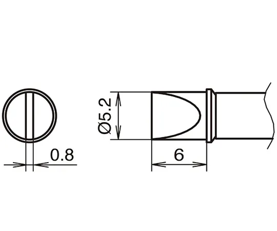 68-2220-62　Trowel Tip 5.2D Type 350°C For FX-1001　T31B-03D52