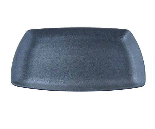63-7197-62　Tenmoku iron sand square plate 34 cm　8180300