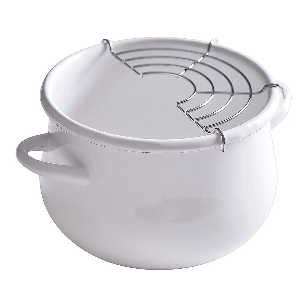 63-5693-20　Cozy Cook Enameled Mini Tempura Hot Pot 16 cm　ANB4301