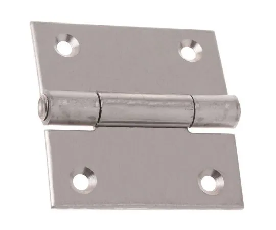 63-7550-47　带铆钉螺钉的原不锈钢方形铰链，60mm x 60mm x 2mm　52-A-3873