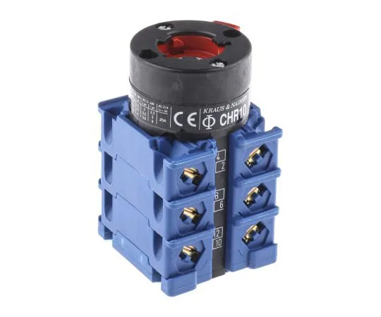 63-7502-26　Kraus&Naimer, 3P 3位置60°旋转开关，690 V, 20 A, Knob, Spring Return执行器　CHR10A216/GBA001 * FT