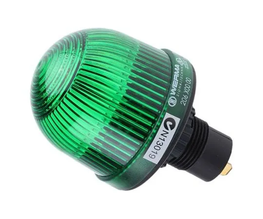 63-7555-36　白炽灯，LED,稳定信标206系列，绿色，面板安装12→48 V交流/直流　20620000