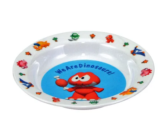63-7201-68　Melamine Children's Dinosaur Curry Plate MC-6D　0382340