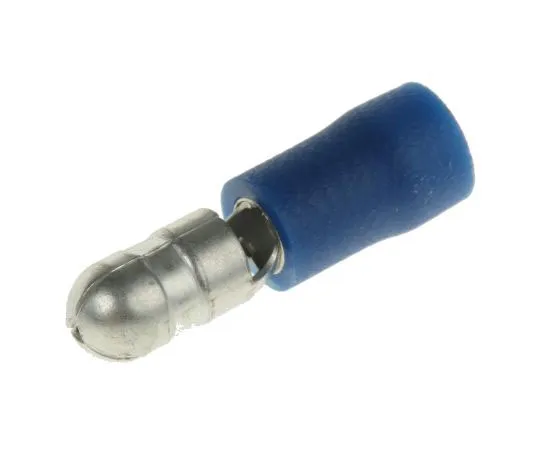63-7646-32　RS PRO绝缘公压子弹连接器，1.5mm2至2.5mm2,16AWG至14AWG,子弹直径5mm,蓝色　624-1162