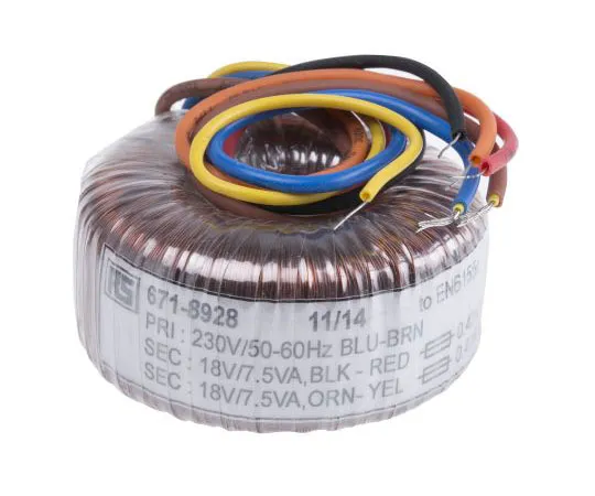 63-7670-53　2输出环形变压器，15VA,2×18V交流变压器　173-0081