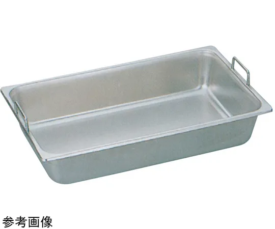 67-2397-25　18-8 Handle Movable Hotel Tray 1/1 Size (Round Handle/Short Hand Direction) H100mm　SH-1904GH-M