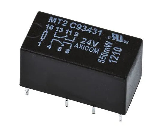 63-7641-30　TEConnectivityMT2DPDT非锁定继电器PCB安装，24V直流线圈，2A　MT2-C93431