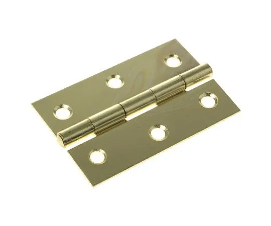 63-7542-74　带固定销螺钉的RS电子拉丝钢对接铰链，尺寸为75mm x 49mm x 1.4mm　436-5092