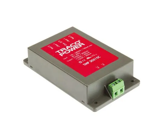 63-7654-82　TRACOPOWER 30W三输出嵌入式开关模式电源SMPS,3A, 500 mA,5/±15V直流封装　TMP 30515C