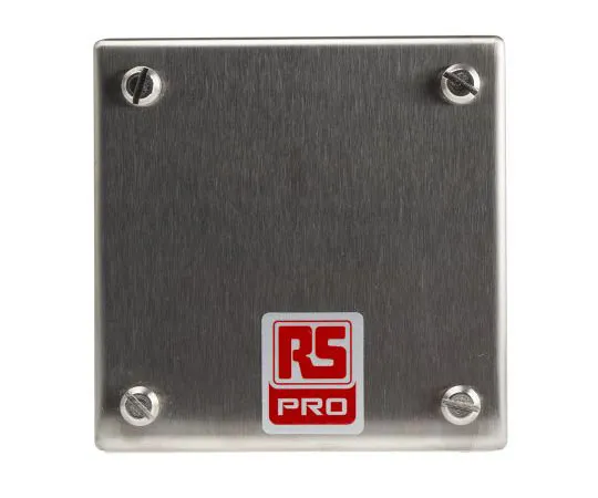 63-7566-49　RS 304不锈钢缎面可适应封装盒，0敲开104 mm x 50mm　471-1580