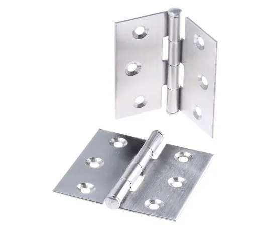 63-7537-24　罗卡电子抛光不锈钢螺栓铰链螺丝，50mm x 50mm x 1.2mm　44 34 50