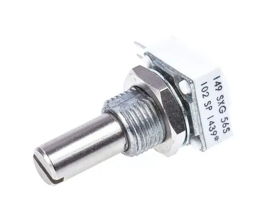 63-7578-16　Vishay 1 Gang旋转式电位仪，直径6.35 mm。轴，1kΩ，±10%，1W,线性14910F0GJSX10102KA　14910F0GJSX10102KA