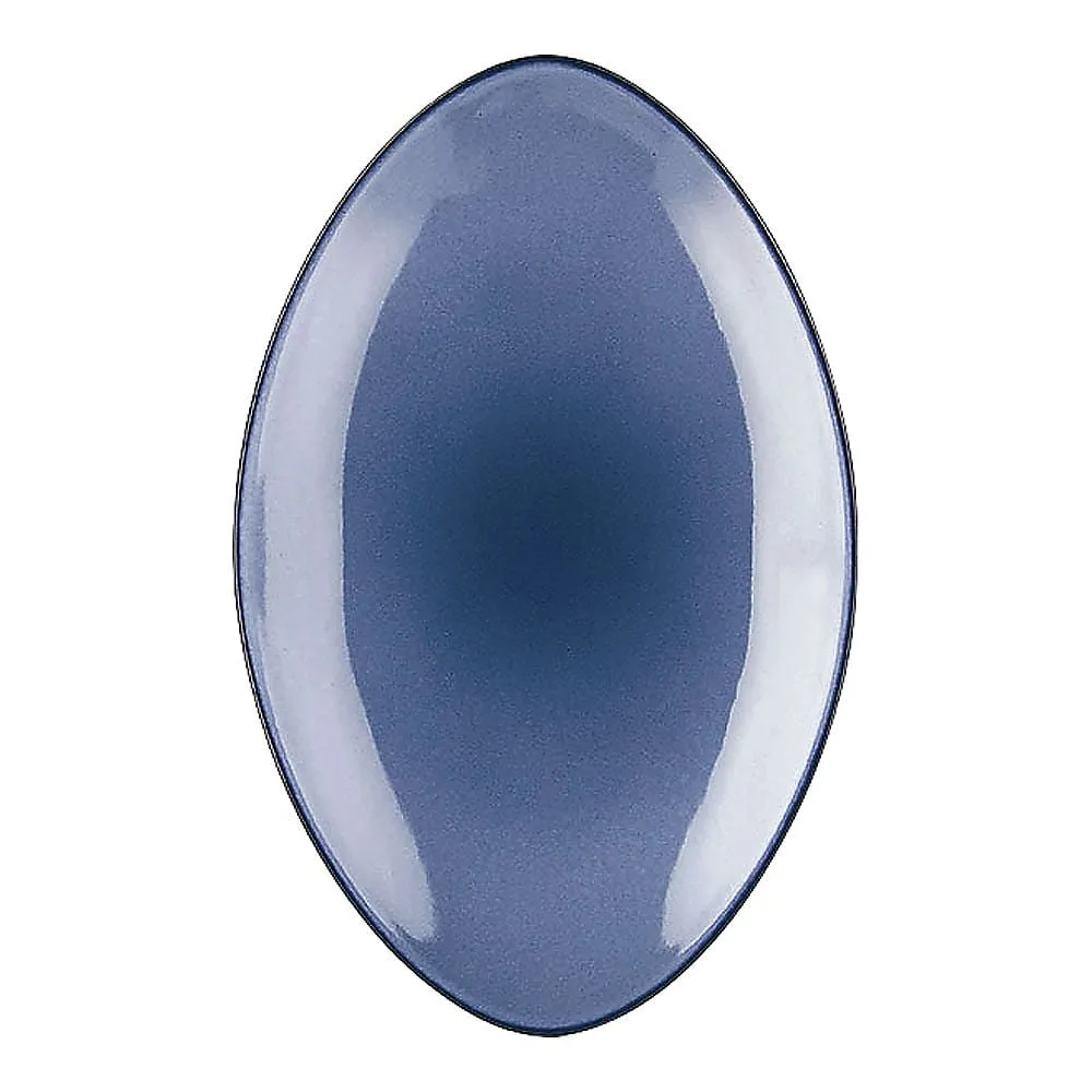 62-6821-47　Echinox Oval Plate 35 cm Cirrus Blue　649556
