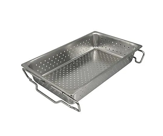 67-2402-62　18-8 School Lunch Tray (Hole Light) 1/1 Size H100mm　SH-1904BP