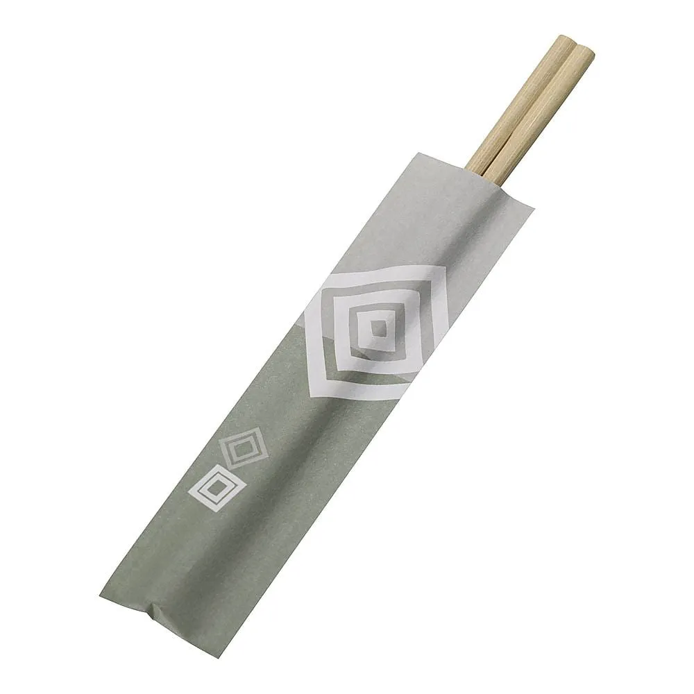 62-6650-91　Wasabi and bamboo Genroku chopsticks 21 cm (100 sets)　W-028