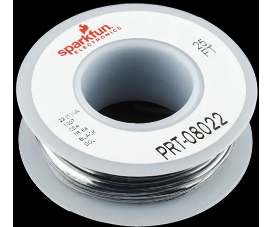 67-0454-17　Hook-up Wire - Black(22 AWG)　PRT-08022