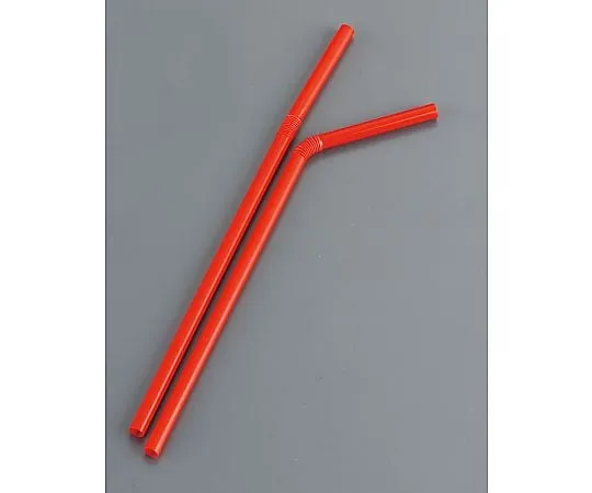 62-6538-76　Flex Straws Naked (500 Pieces) Red　192404