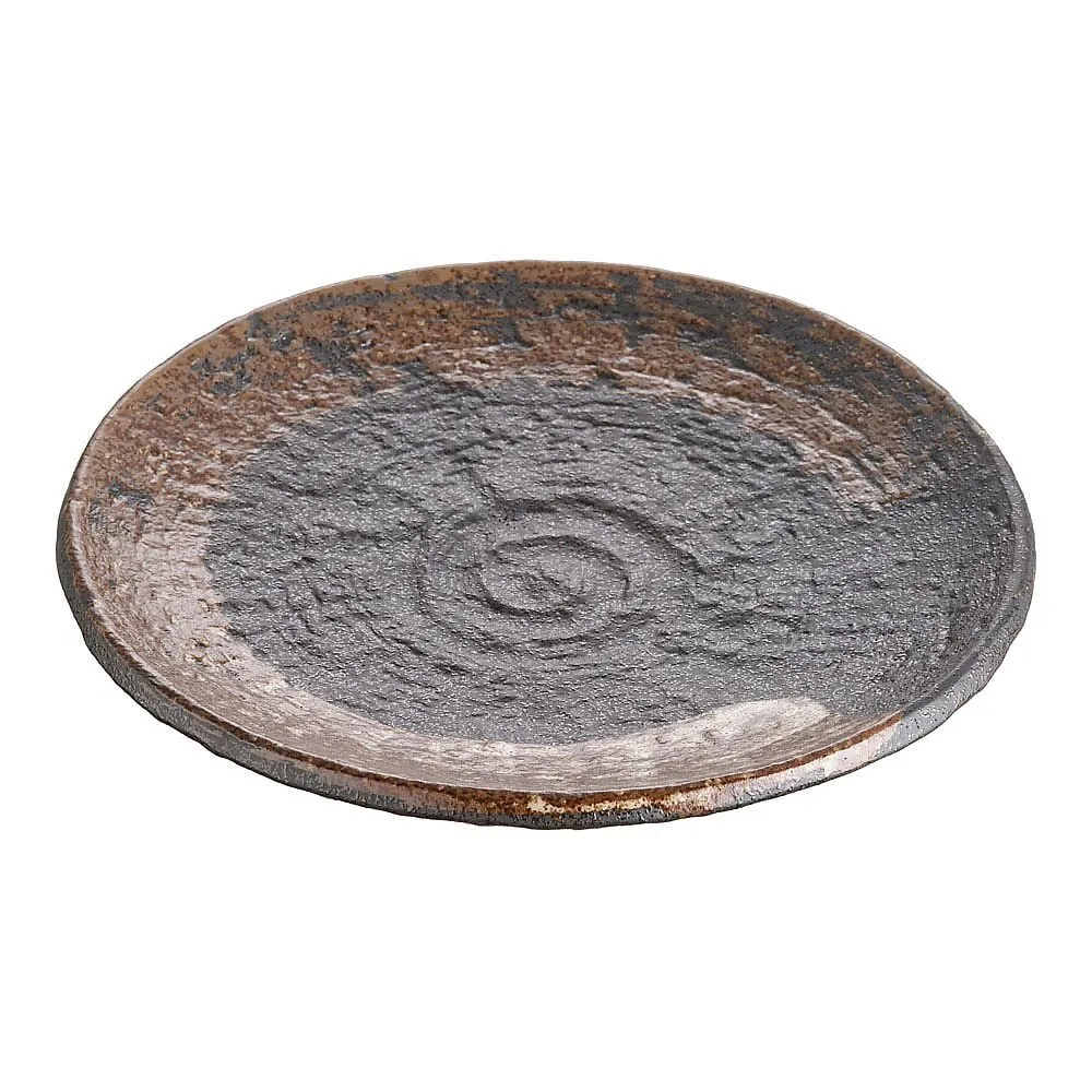62-6841-15　Nanban White Brush 5.0 Round Plate T03-94