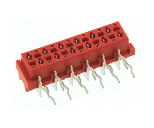 63-7614-74　TE ConnectivityMicro-MaTch系列2.54毫米间距12道2列直角PCB插座，通孔，焊点终止　8-215460-2
