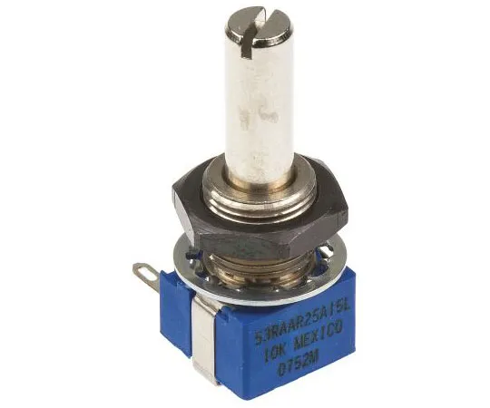 63-7609-65　Bourns1GangRotaryCermetPotentiometer用6mmDia。轴，10kΩ，±10%，1W,线性53RAA-R25-A15L　53RAA-R25-A15L