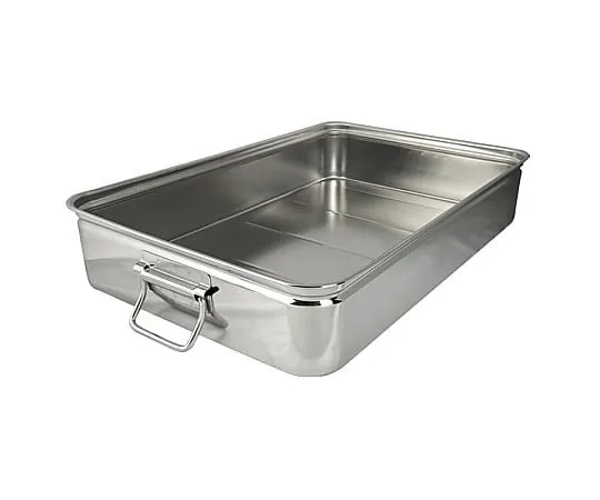 63-5533-50　Sugiko 18-8 Heavy Duty Food Container with Handle (Round Bar Handle) Extra Large Deep Type 12 cm　SH-6644-12H