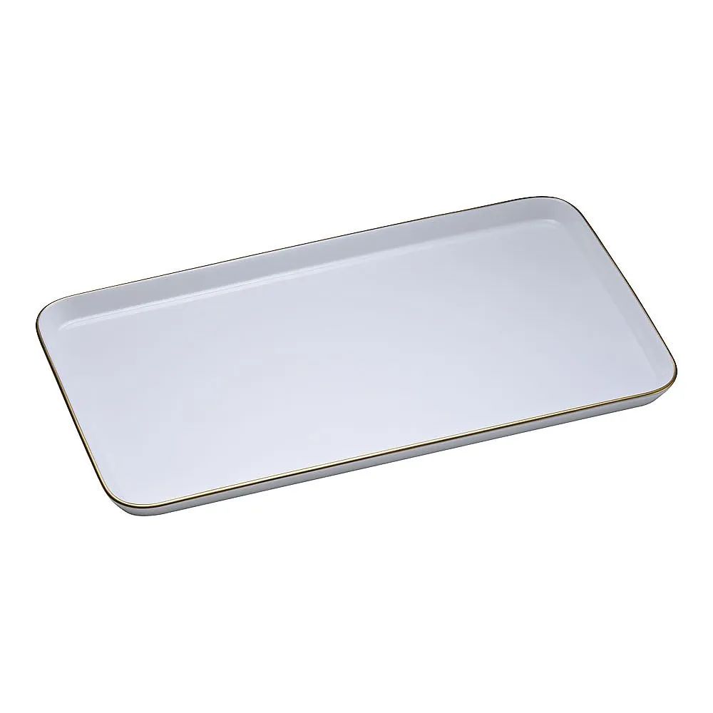 62-6580-17　Ceramic Cake Tray Square (Gold Wire)　EM-17-WS
