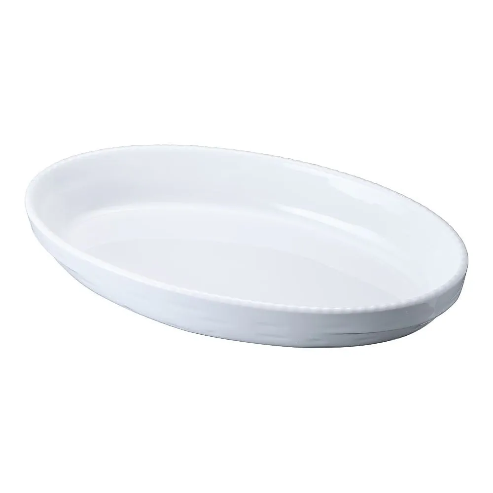62-6822-43　Shenvald Oval Gratin Dish White　3011-44W