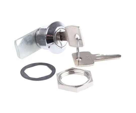 63-7518-11　Euro-Locksa Lowe&Fletcher Group公司Panel to Tongue Depth 16mm Zamak Chrome Plated Camlock, Key to unlock　F328-03-2 (405E)