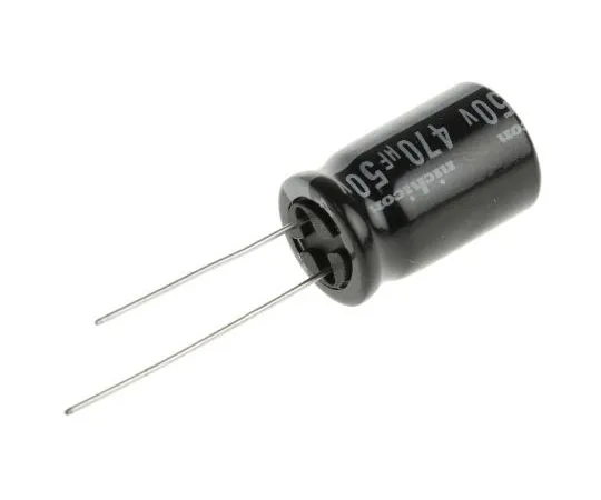 63-7605-97　尼希康470μF50V直流铝电解电容器，通孔12.5 (Dia。)x 20 mm+85°12.5mm 5mm　UVR1H471MHD
