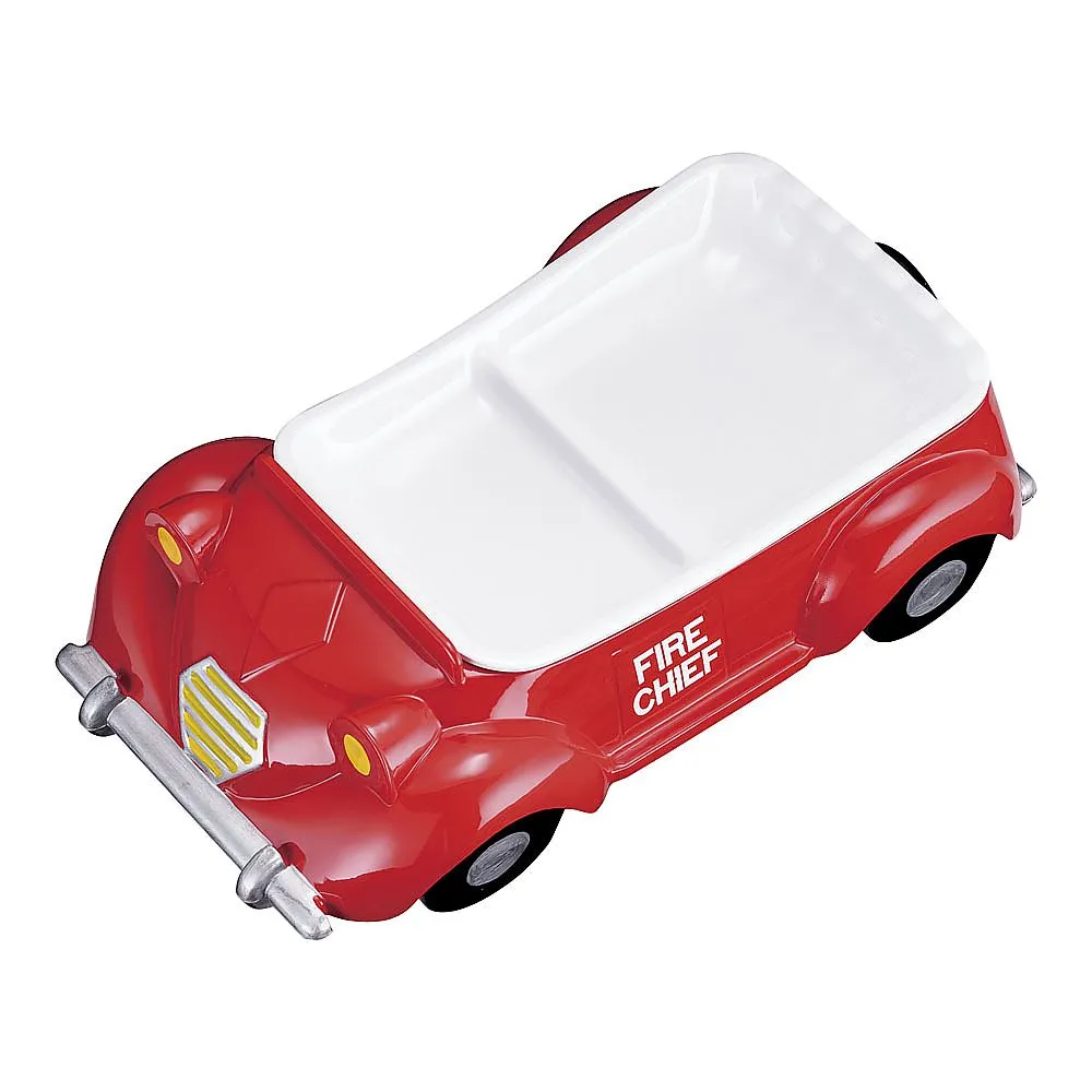 65-3880-64　Melamine Children's Lunch Dish Open Car Fire Truck (Red)