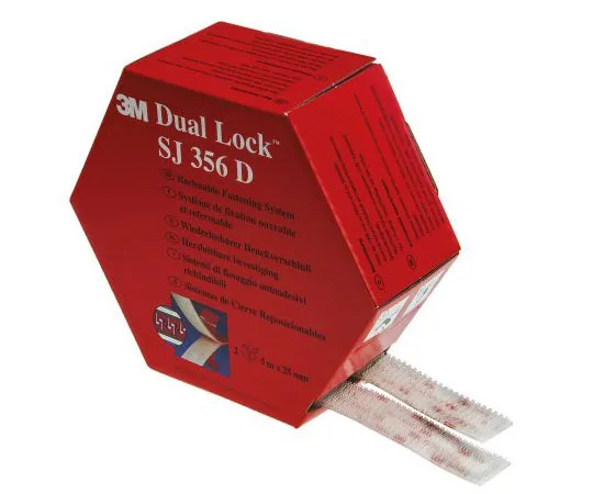 63-7558-79　3 MSJ356D/L TWIN PACK透明钩环胶带，25mm x 5m　3M SJ356D 25,4MM X 5M