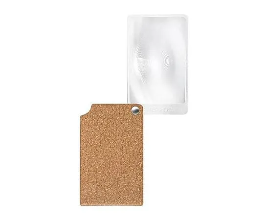 65-3889-17　x2.5/48x74mm Pocket Loupe (Square/Brown)　EA756B-92
