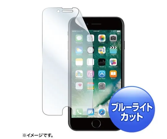 67-0475-98　Blue Light Cut LCD Fingerprint Antireflective Film for iPhone 7 Plus　PDA-FIP66BCAR